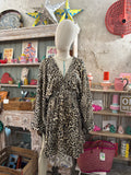 Vestido corto animal print