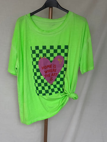 Camiseta corazón verde