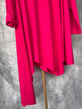 Camiseta larga asimétrica fucsia