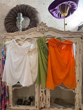 Blusa flecos beige