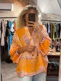 Blusa Palmeras naranja