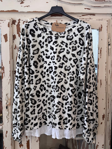 Camiseta Animal print blanca