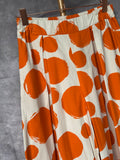 Pantalón  palazzo lunares naranja
