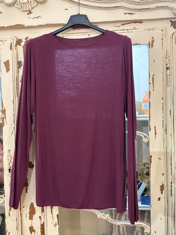 Camiseta básica Burdeos