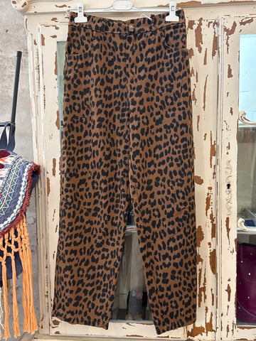 Pantalón animal print camel
