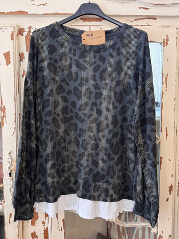 Camiseta Animal print azul