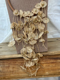Collar flores beige