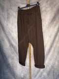 Pantalón baggy flecos chocolate