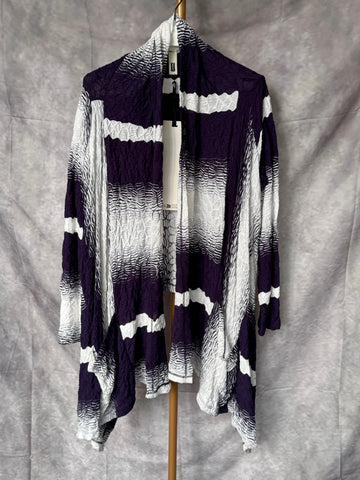 Chaqueta viscosa marino / blanco