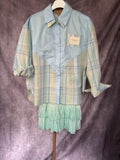 Camisa doble cuello azul