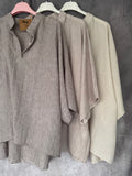 Blusa brillos beige