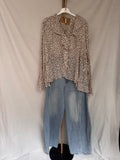 Blusa animal print beige