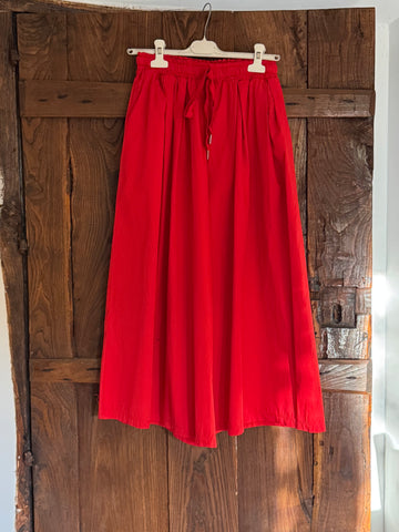 Pantalón palazzo cropped rojo