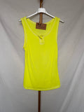 Top algodón canalé amarillo flúor