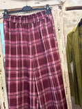 Pantalón bombacho cuadros rosas
