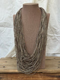 Collar multi marrón/ dorado
