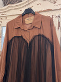 Vestido largo con tul