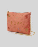 Bolso Mano Terciopelo naranja