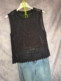 Top croché negro