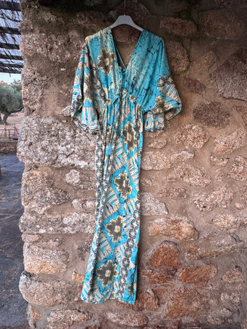 Vestido largo seda