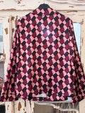 Blusa rombos Burdeos