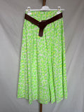 Falda print verde flúor