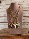 Collar cabeza toro azul