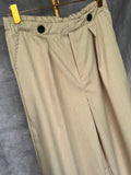 Pantalón rayas crema
