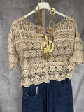 Top croché Camel