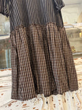 Vestido largo rayas chocolate