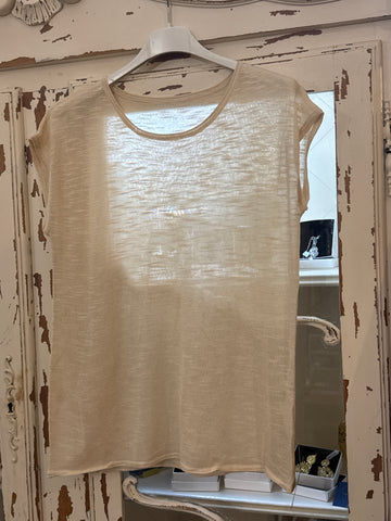 Camiseta viscosa crema
