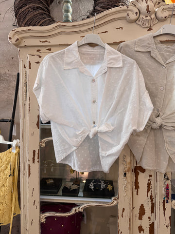 Camisa manga corta blanca