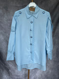 Camisa perlas azul