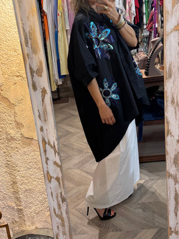 Maxi camisa lentejuelas