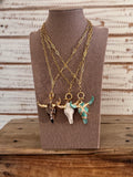 Collar cabeza toro blanca