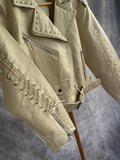 Biker polipiel crema