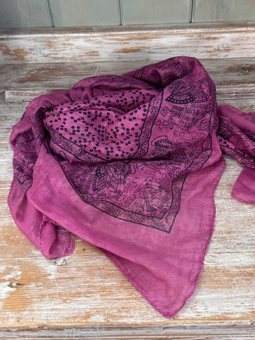 Pañuelo algodón rosa