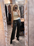 Pantalón polipiel negro