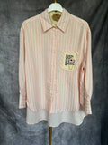 Camisa rayas rosa con bolsillo