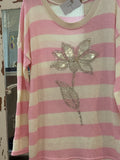 Jersey rayas flor