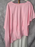 Blusa asimétrica rosa
