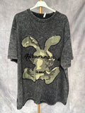 Camiseta negra conejo