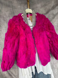 Chaqueta conejo fucsia