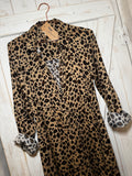 Vestido largo animal print