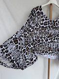 Poncho algodón print blanco