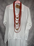 Conjunto rayas blanco