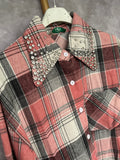 Camisa cuadros con pedrería