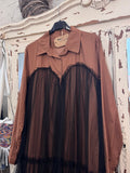Vestido largo con tul