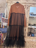 Vestido largo con tul