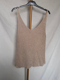 Top punto lúrex beige